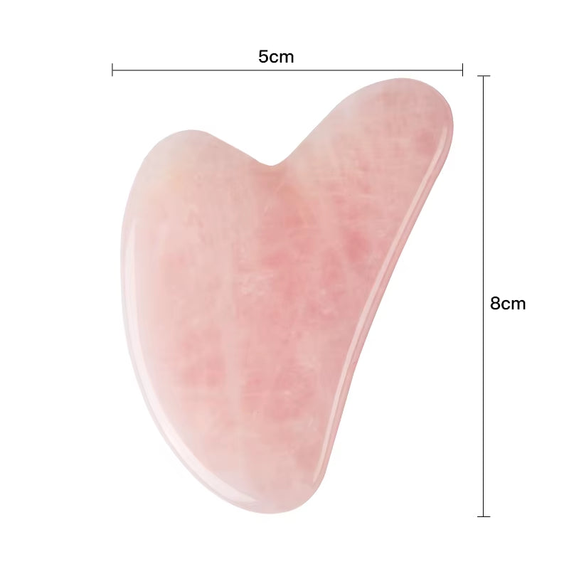 Rose Quartz Gua Sha for Face Massager Skin Scraping Guasha Lifting Natural Jade Massage for Face Gouache Scraper Wrinkle Remover