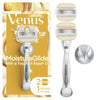 Women'S Razor with Reusable Handle, 2 Blade Refills, and Shower Holder