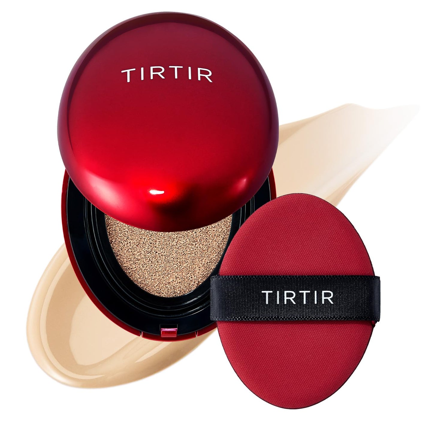 Mask Fit Red Cushion Foundation | Full Coverage, Weightless, Skin Fit, Satin Glow Finish, Korean Makeup BB Foundation, Beauty, Tattoo Cover Up, Buildable (#21W Natural Ivory, 0.63 Fl Oz)
