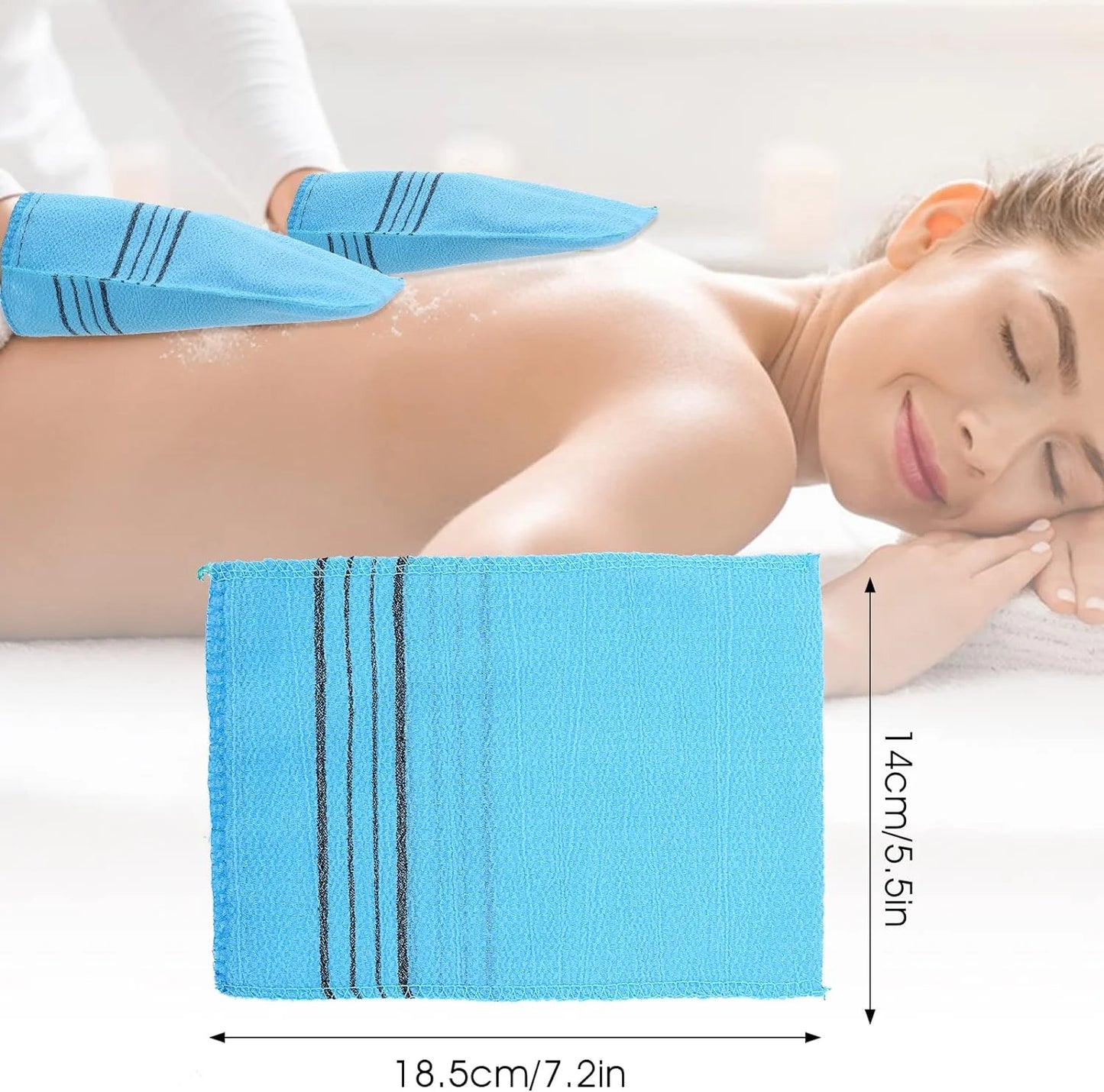 6 Pcs Korean Exfoliating Washcloth, Asian Exfoliating Mitt Bath Glove Washcloth Colorful Exfoliating Cloth Skincare Exfoliating Scrub Bath Cloth for Removing Dry Dead Skin (6 Colors)
