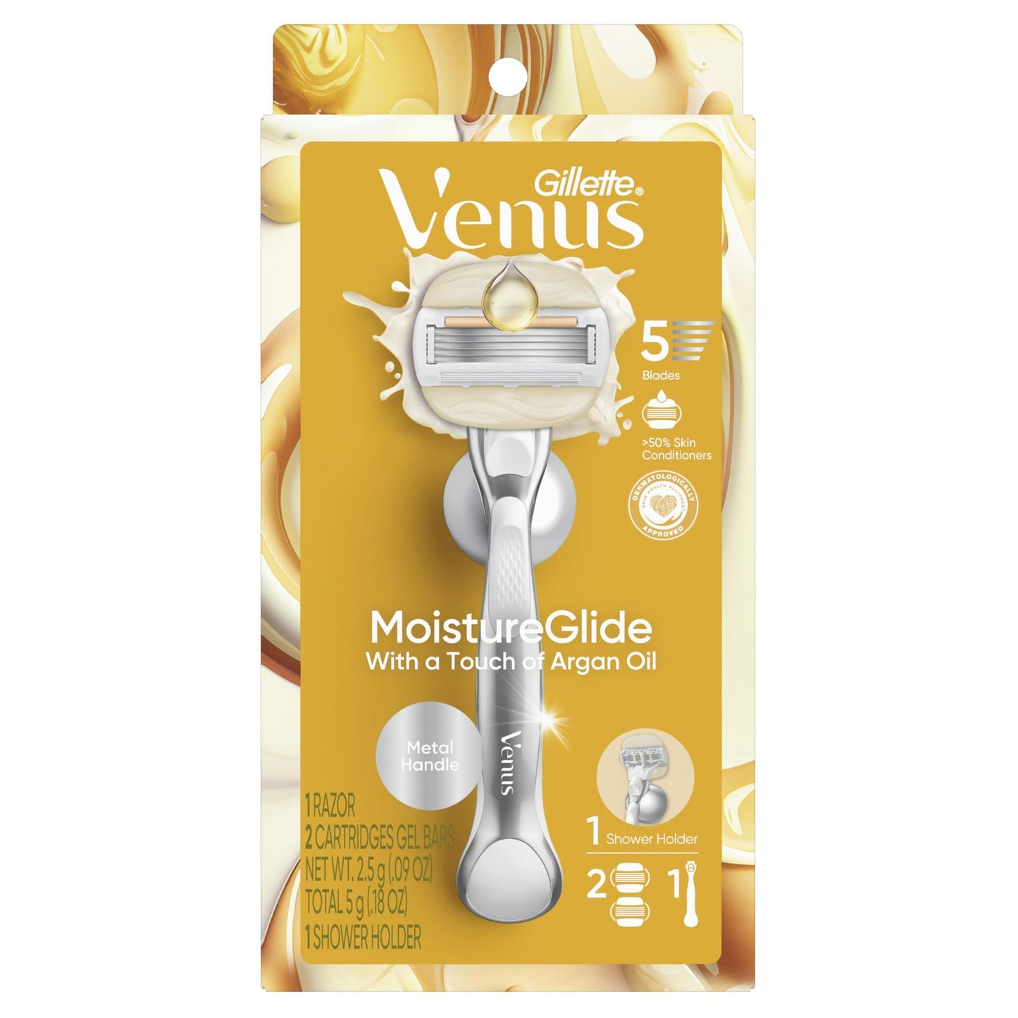Women'S Razor with Reusable Handle, 2 Blade Refills, and Shower Holder
