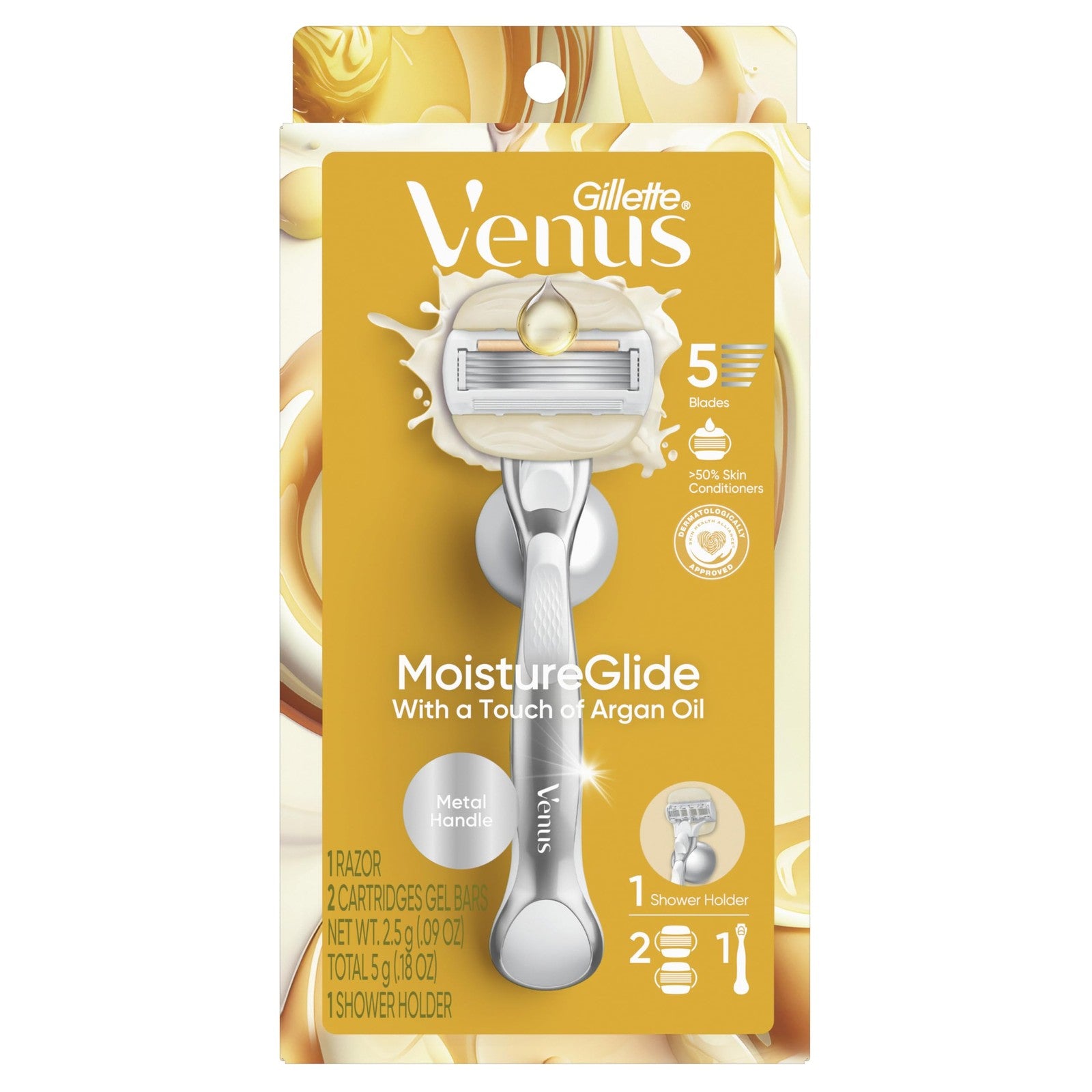 Women'S Razor with Reusable Handle, 2 Blade Refills, and Shower Holder